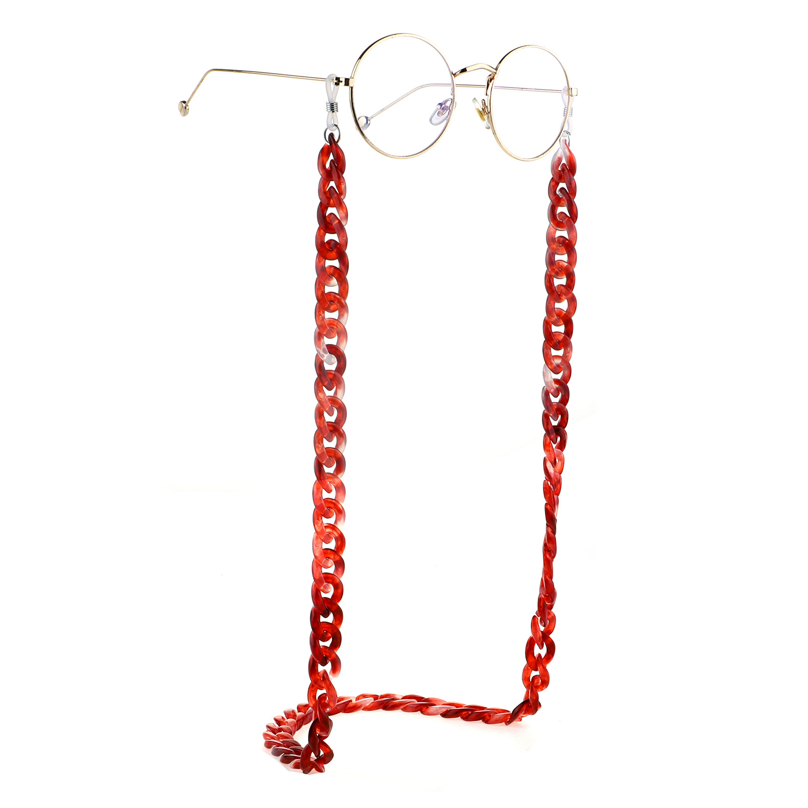 38g Weight Pink, Blue Color Fashion Acrylic Leopard Print Tortoiseshell Amber Two-color Glasses Chain 1
