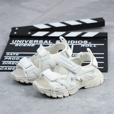 Children's sandals 2020 summer new pattern Solid Boy soft sole Beach shoes Velcro girl baby Sandals