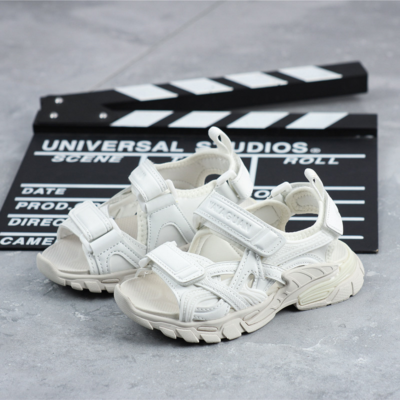 Children's sandals 2020 summer new pattern Solid Boy soft sole Beach shoes Velcro girl baby Sandals