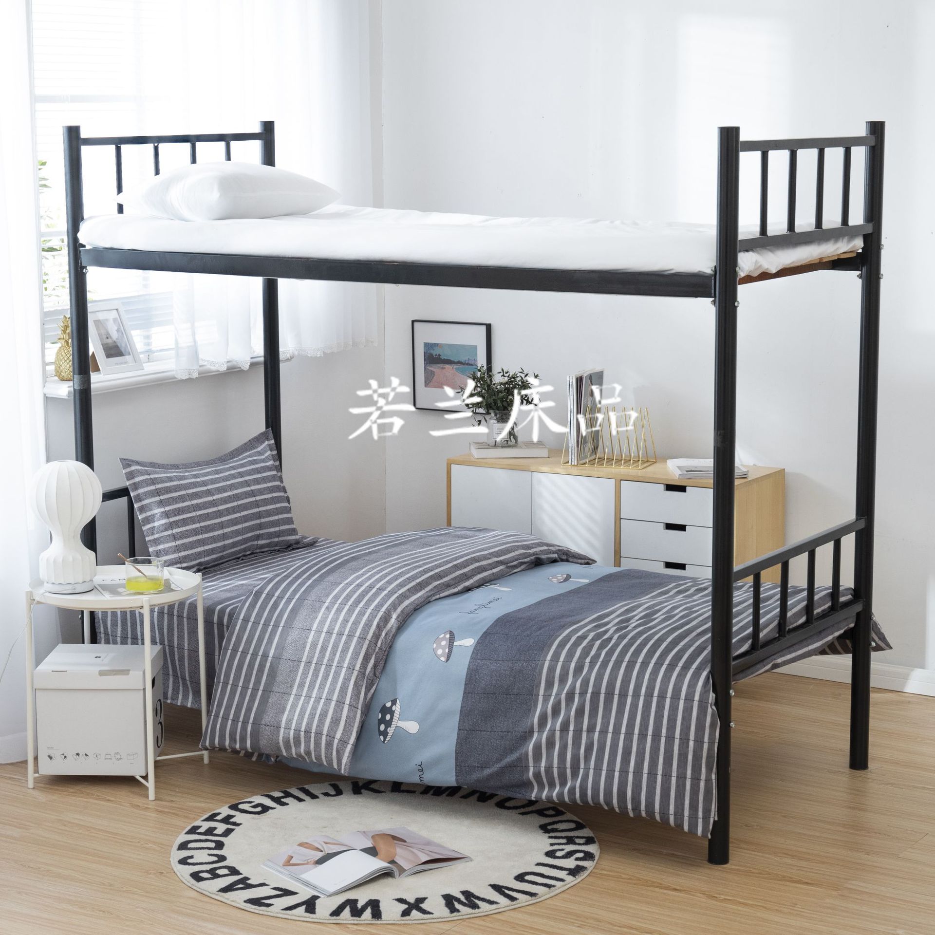 可印LOGO水洗棉大學生三件套宿舍單人床被芯床墊六件套拎包入住