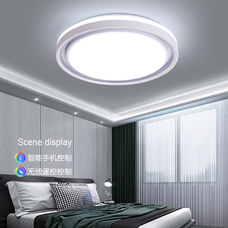 簡約led客廳臥室燈手機(jī)app遙控彩光調(diào)色調(diào)光室內(nèi)照明智能吸頂燈