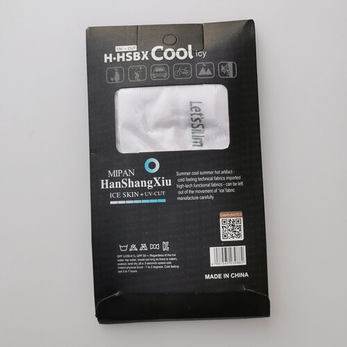 Black and White Ice Sleeve Sunscreen Gloves Women's Anti-UV Long Ice Silk Sleeves Men's and Women's Cycling Sleeves Wholesale