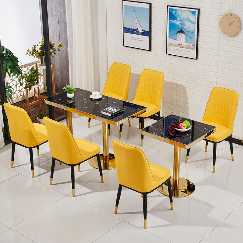 现代轻奢新中式餐桌北欧小户型餐桌椅组合长方形4人家用饭桌定制