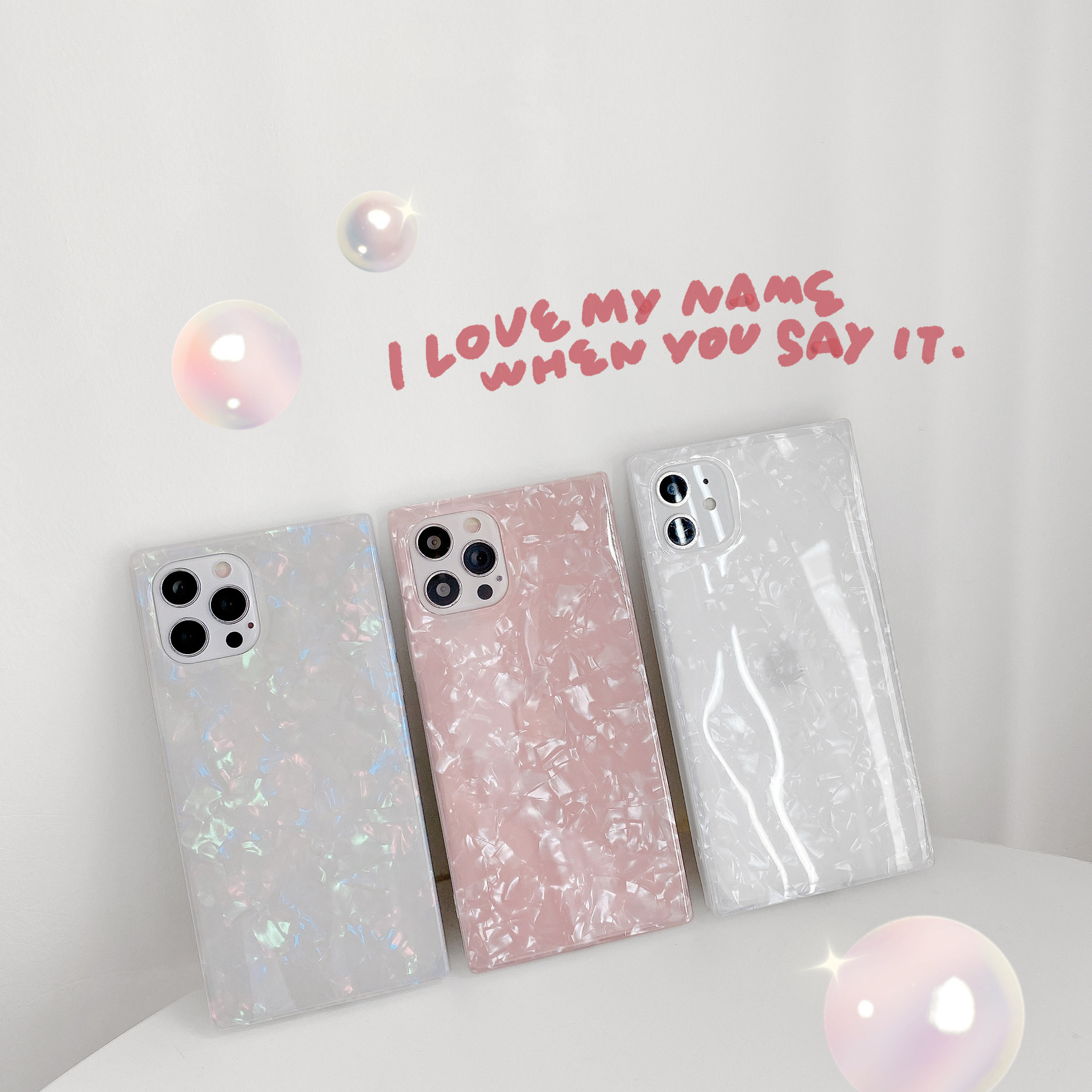 Suitable for iPhone 14 square straight edge phone case 13pro solid color pattern 12 soft shell Apple 11pro classic_voghion.com