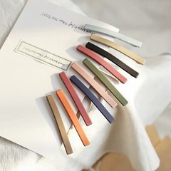 Korean version Morandi color hair clip, Korean minimalist Insta one-piece hair clip, versatile fring hair clip, hair edge clip