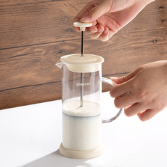 Tianxi milk frother machine household manual milk frother milk frother pot coffee milk hand-made glass milk frother cup frother