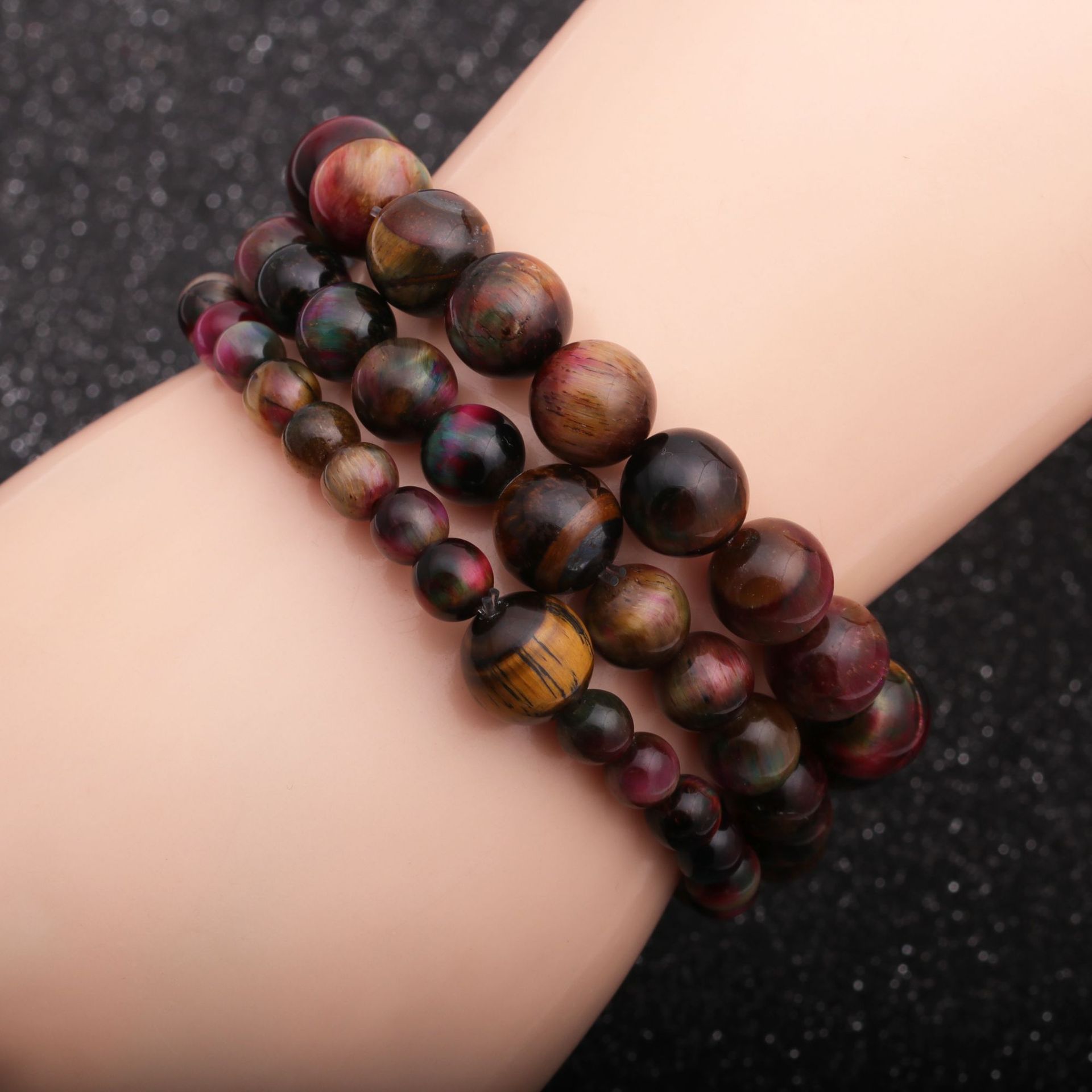 New Peacock Tiger Eye Bracelet display picture 1