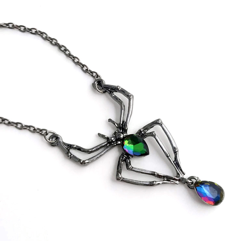 Fashion Spider Alloy Inlay Artificial Diamond Womenu0027S Pendant Necklace 1 Piece