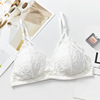 Thin lace sexy wireless bra, underwear, french style, lifting effect, beautiful back