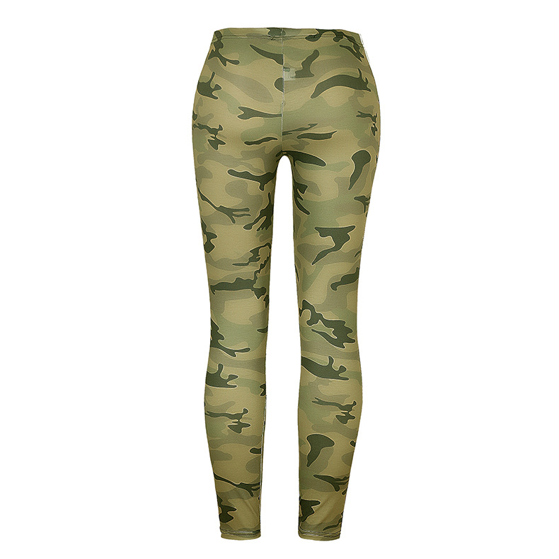 venta caliente belleza delgado camuflaje yoga pantalones leggings NSKX6222