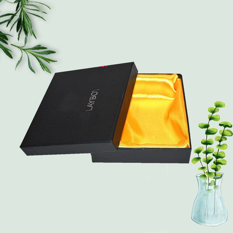 供应绸布短款钱包盒子现货天地盖皮带盒精品包装盒领带盒厂家定做