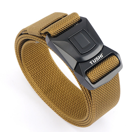 ENNIU's new 3.8 quick release buckle outdoor safety outer belt quick-drying pure nylon trouser belt training belt