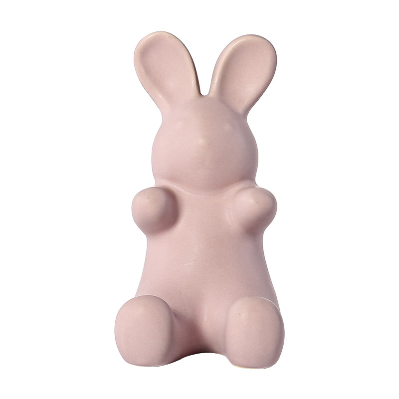 Estilo nórdico creativo lindo animal de cerámica teléfono móvil hucha decoración del hogar artesanía adornos al por mayor