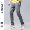 Spring and summer Sports pants Easy leisure time trousers Solid Straight knitting sweatpants  pocket zipper Elastic Men's trousers