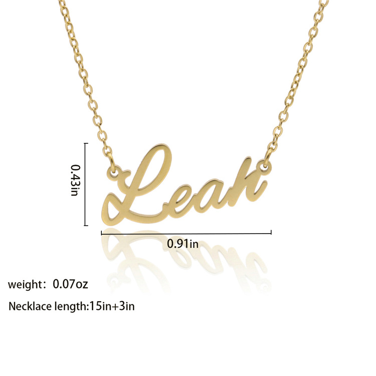 Fashion English Name Stainless Steel Necklace display picture 4