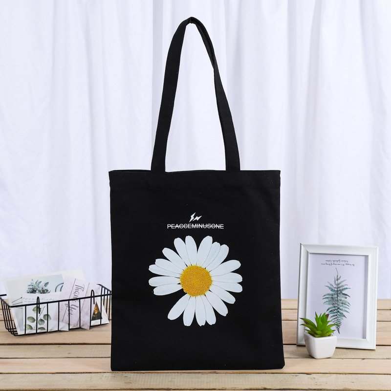 现货黑色小雏帆布袋京温创意全棉手提帆布包 定制时尚学生棉布袋