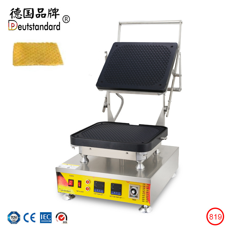 商用数显温控烘培机威化饼曲奇华夫饼电饼档双面加热电热小吃设备