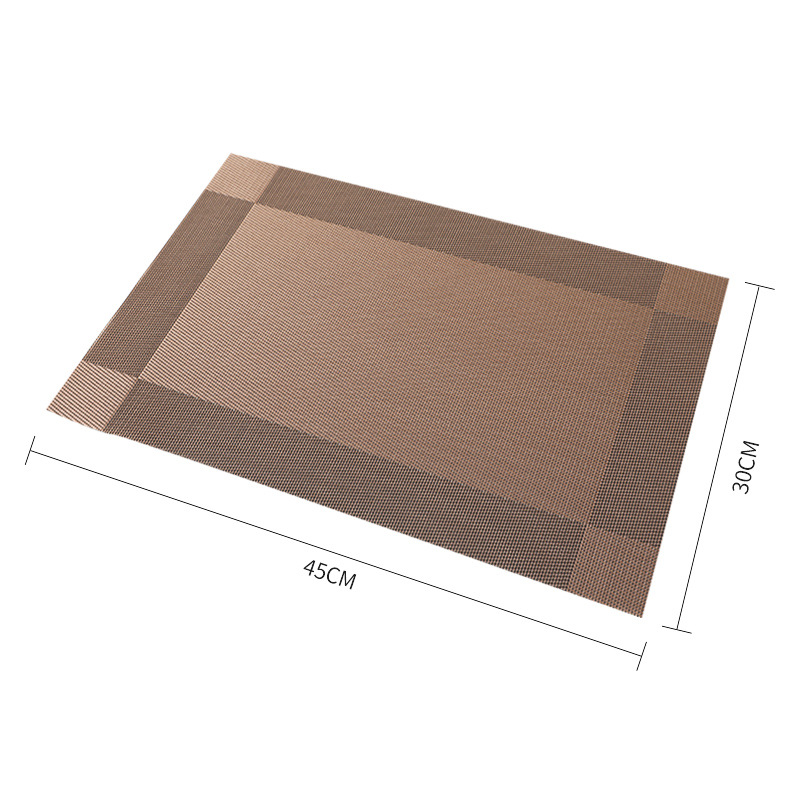 textilene environmentally friendly pvc placemat 30*45 heat insulation non slip table mat coaster table flag western place mat_voghion.com