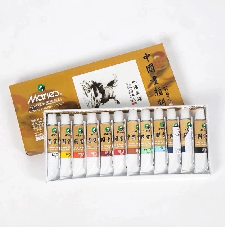  pigment set for马利, 12 цветов, 18 цветов, 24 цвета, 36 цветов, 5 мл, 12 мл