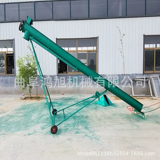 黄豆小麦粮食螺旋提升机 160直径圆筒型有机肥送料机 升降可调