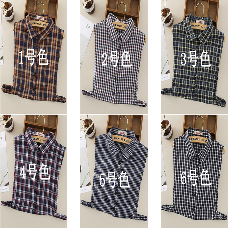 Seasonal Activities Autumn and winter sweater decorate False collar lady lattice 200 False collar Large Shirt collar