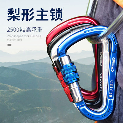 Climbing Mountaineering Lock catch outdoors Climbing equipment Fast hang buckle Downhill Safety buckle Carabiner Master Lock
