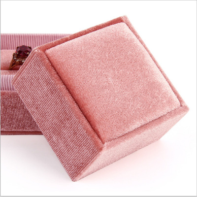 日系轻奢直角灯芯绒珠宝盒首饰盒戒指手镯吊坠盒饰品耳钉包装盒子|ms