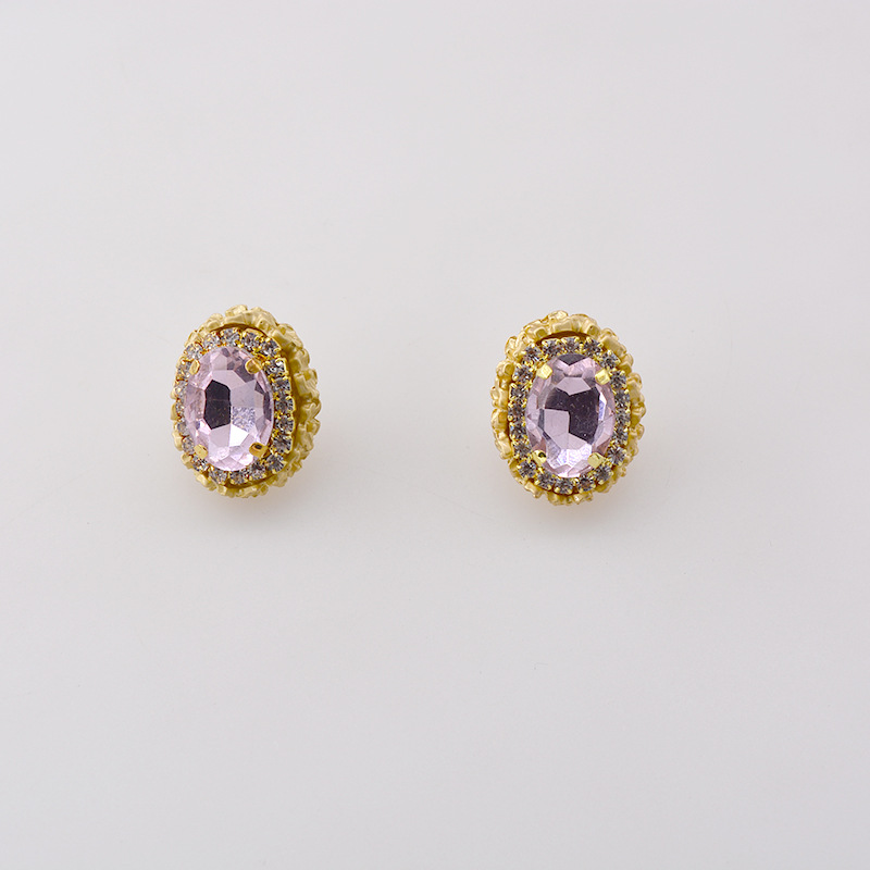 Crystal Simple Small Retro Earrings New Earrings Wholesale display picture 4