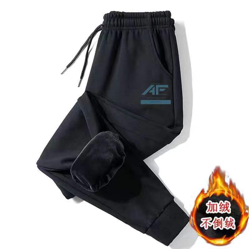 Autumn and Winter fleece-lined Loose Korean Style Fashionable Cold-proof Pants Trousers plus size Men's Toe Youth Pants Soft Interior