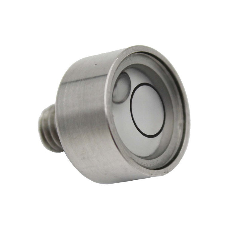 迷你小型水平泡珠水平泡圆盘带螺丝不锈钢水泡M6