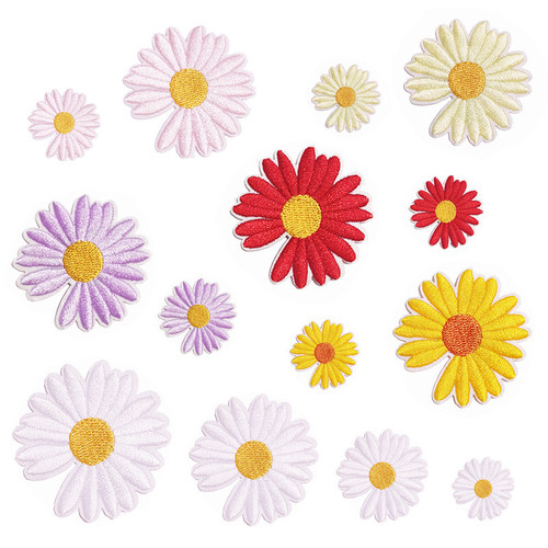 Manufacturer computer embroidery cloth patch cartoon daisy cloth patch patch hand ledger diy accessories