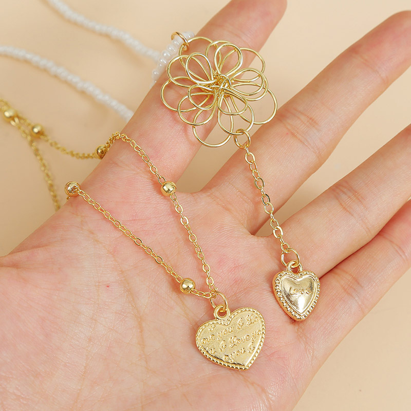 Long Flower Bohemian Multi-layer Necklace Creative Handmade Two Suit Pendant Jewelry Wholesale Nihaojewelry display picture 4