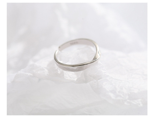 Möbius ring for women Japanese simple personality niche design Bridge of Sighs 925 sterling silver open index finger ring