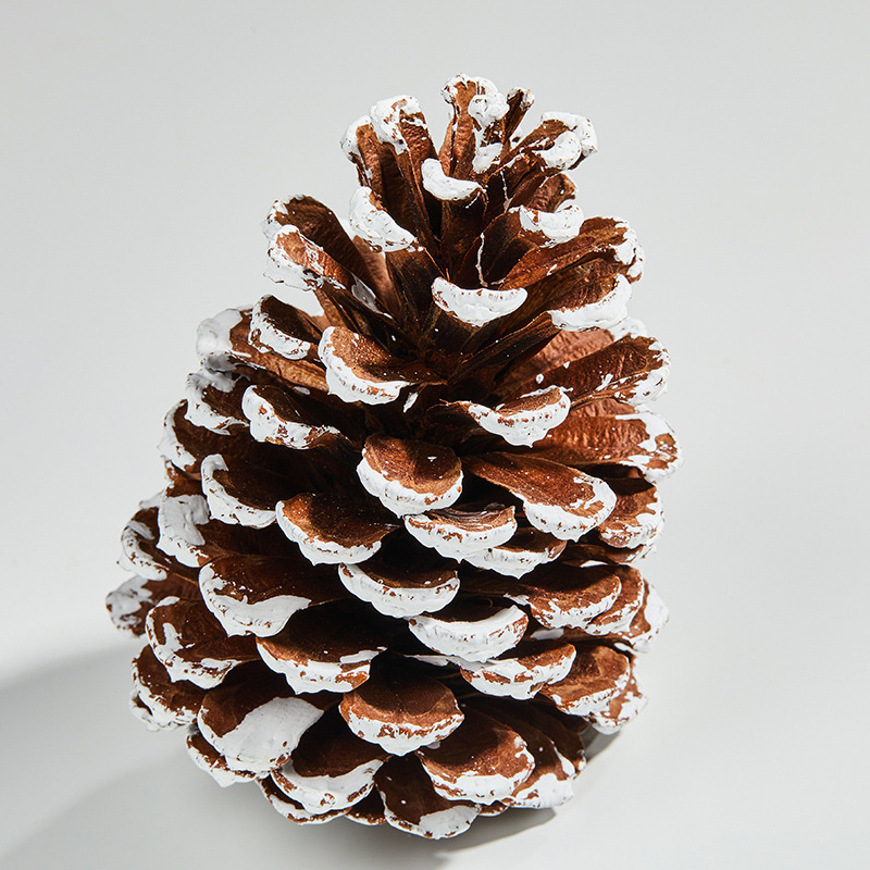 Navidad natural gran pinos dorados crema blanca accesorios de decoración de Navidad árbol de Navidad decoración colgante colgante