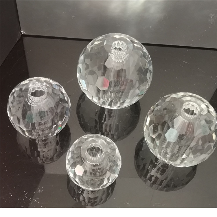强折射切面中孔球酒店KTV装潢家居配饰水晶玻璃穿孔台灯灯饰配件|ms