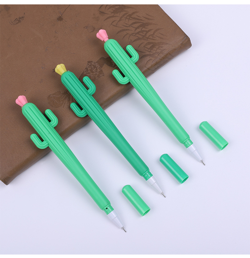 Cute Simulation Cactus Gel Pen Plant Cartoon Shape  Creative Stationery display picture 1