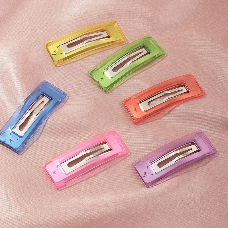 Jelly Color Transparent Bangs Clip Sweet Soft Girl Hairpin Candy Color Hairpin Hair Accessories Wholesale display picture 5