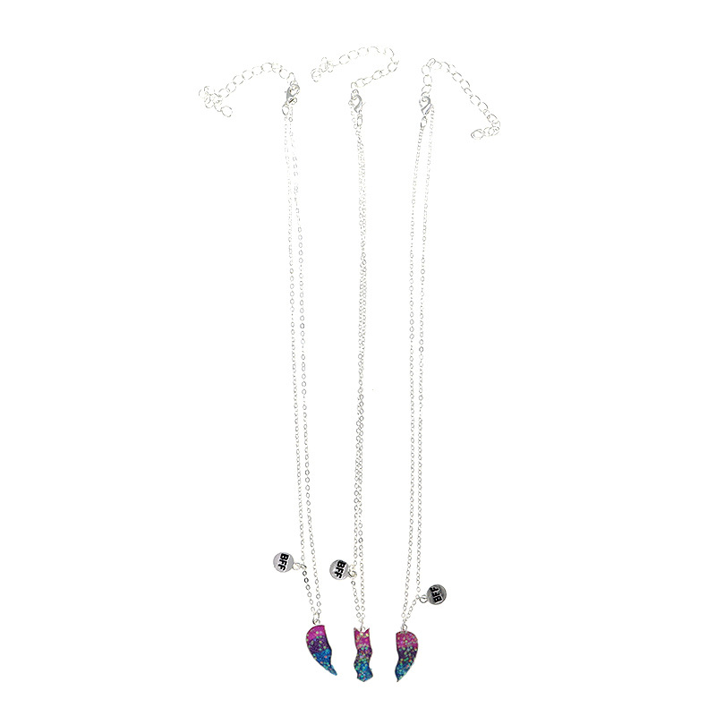 Style Simple Forme De Cœur Alliage Placage Filles Collier Ensemble De 3 Pièces display picture 3