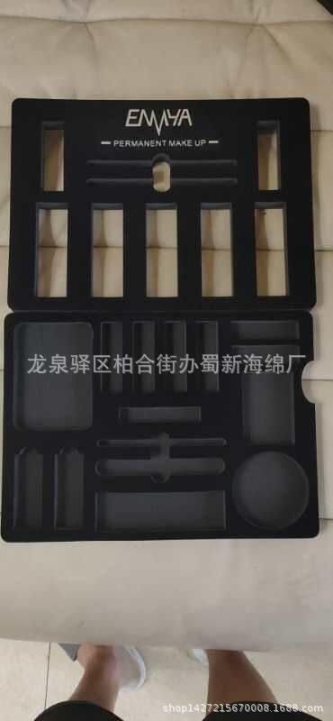 厂家直销黑色EVA表绒布防震成型异形包装泡沫/EVA45度泡沫