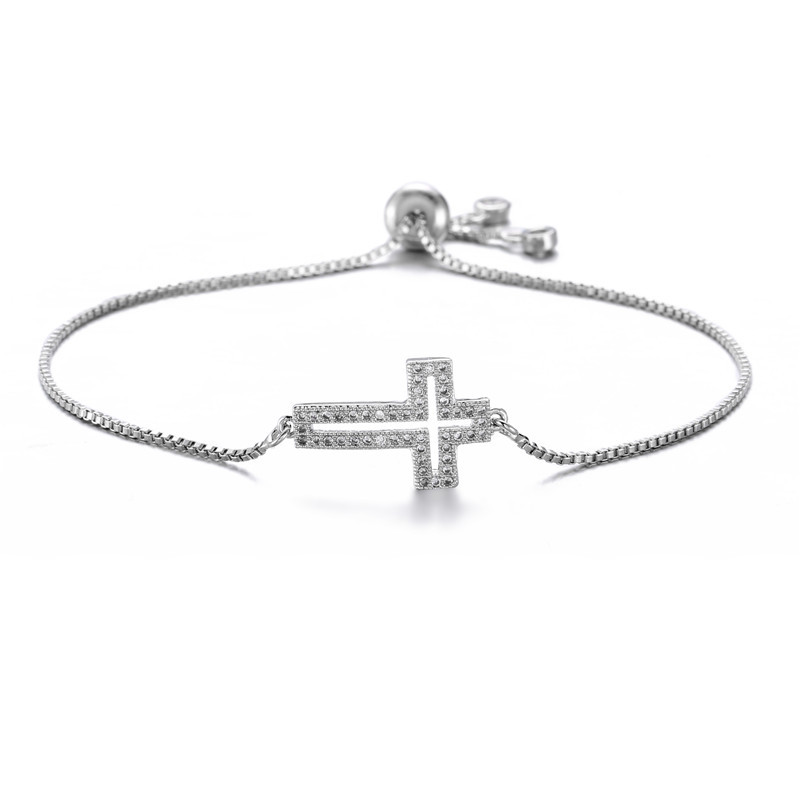 Hollow Cross Bracelet Adjustable European And American Jewelry display picture 1