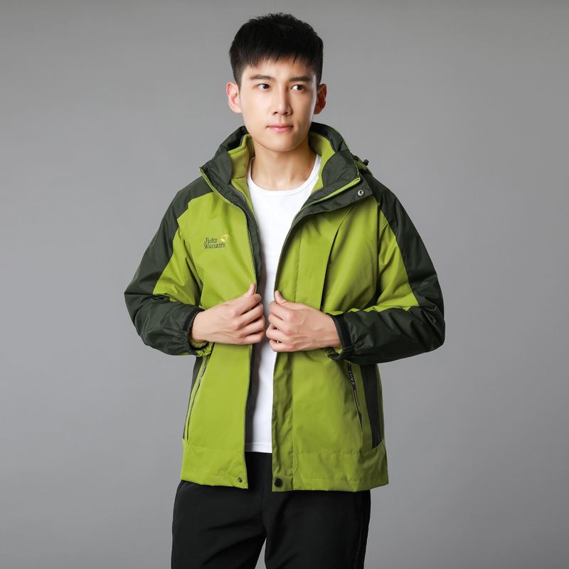 冬季沖鋒衣男三合壹兩件套女加絨加厚戶外登山服918