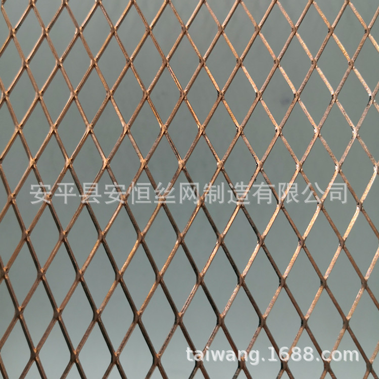 1.6mm厚铜板菱形网孔径12x24mm 拉伸铜板网设备  电极紫铜网