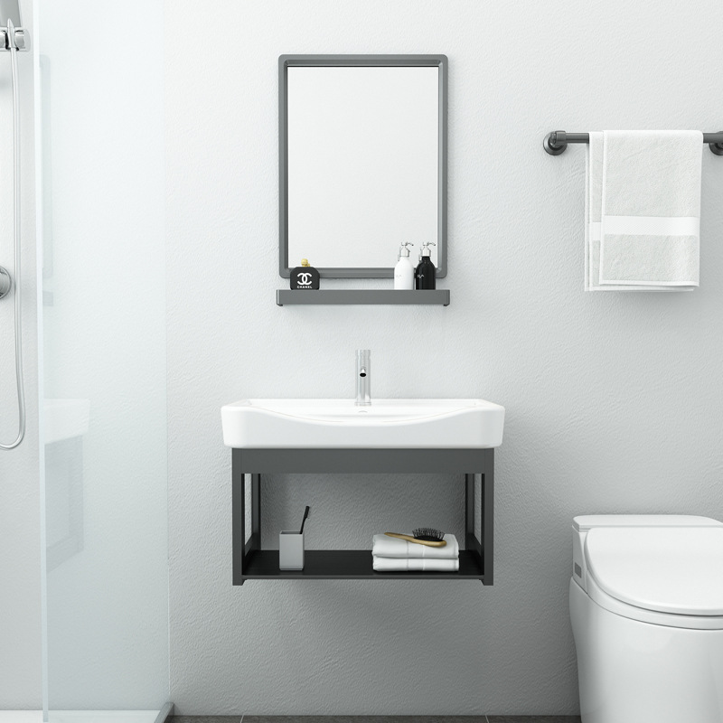 Apartamento pequeño gabinete de baño Hotel de alquiler de baño simple lavabo gabinete de baño combinación de gabinete