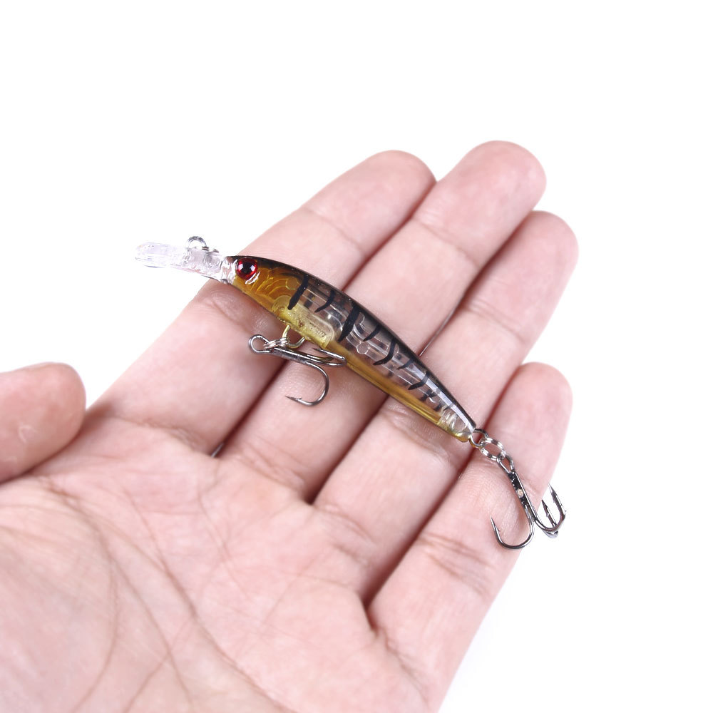 2 Pcs Shallow Diving Minnow Lure 95mm 8g Hard Sinking Minnow Fishing Baits Bass Trout Bowfin Saltwater Sea Fishing Lure