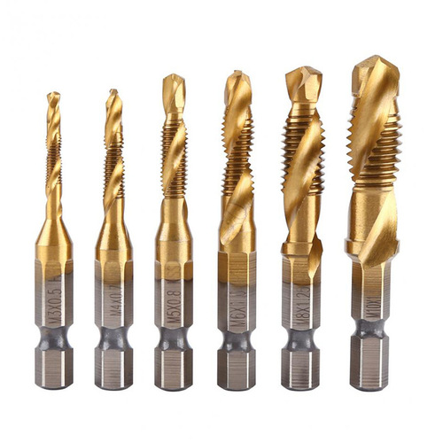 Hexagonal handle compound tap hand electric drill drilling and tapping integrated drill bit set tool wholesale machine spiral tap