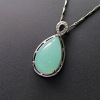 Green retro pendant emerald, internet celebrity