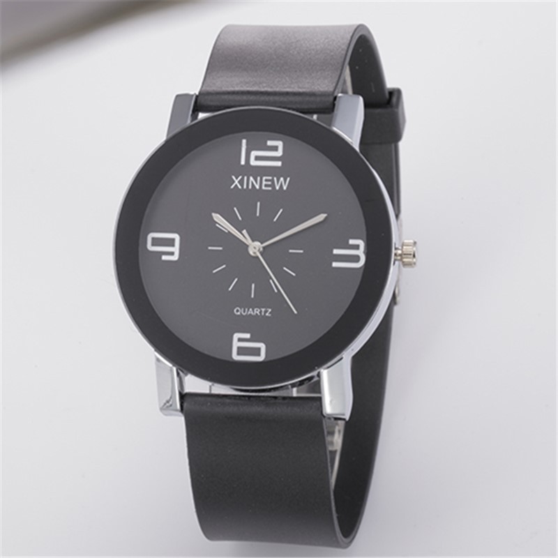 Men's Cheap Watches Women Fashion Rubber Strip Quartz Clock