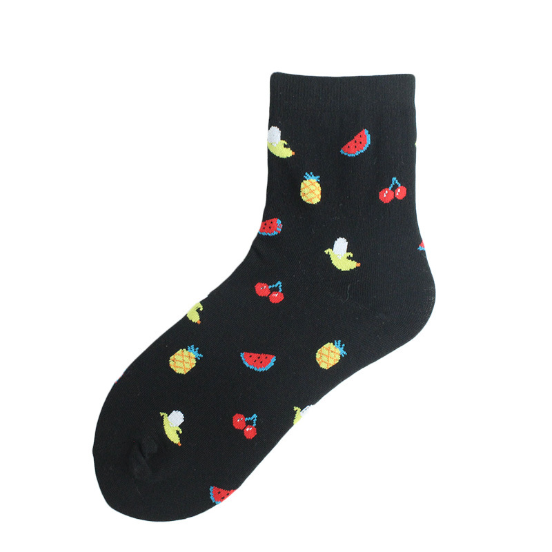 Frau Japanischer Stil Karikatur Baumwolle Jacquard Crew Socken Ein Paar display picture 6