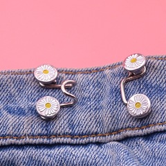 Daisy Buttonless Zipper Detachable Belt Adjuster for Jeans - Waist Regulator and Miniaturization Fashion Accessory