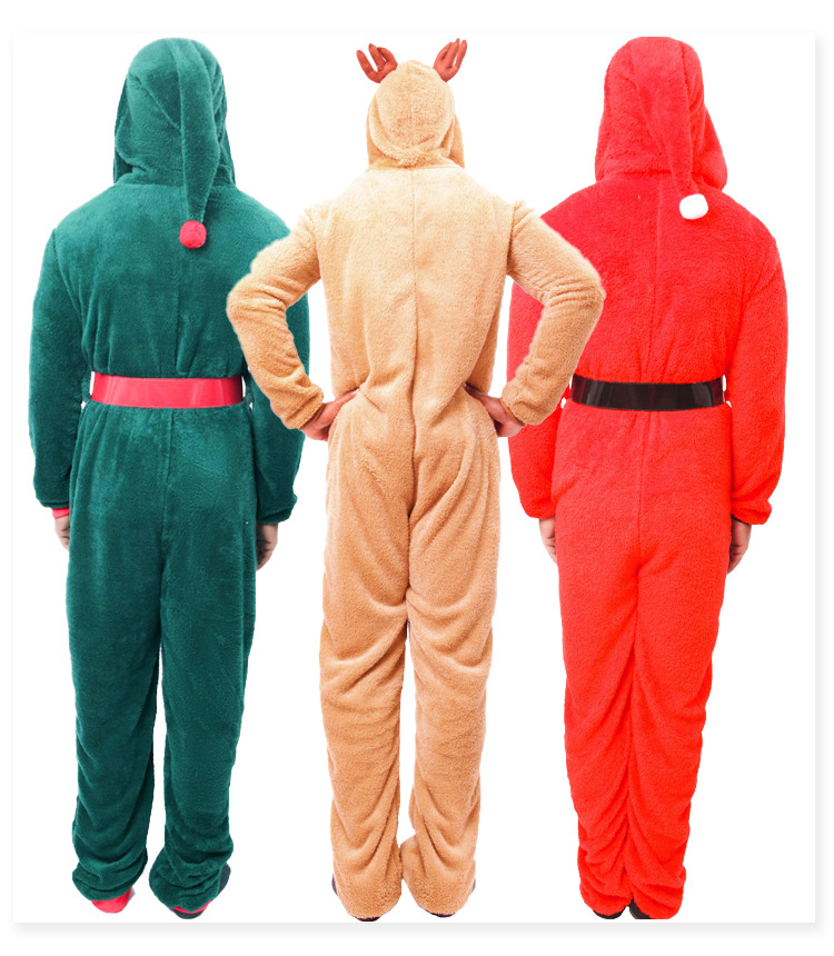 Christmas Cosplay Costumes Red Santa Claus Elk One-piece Suit display picture 9